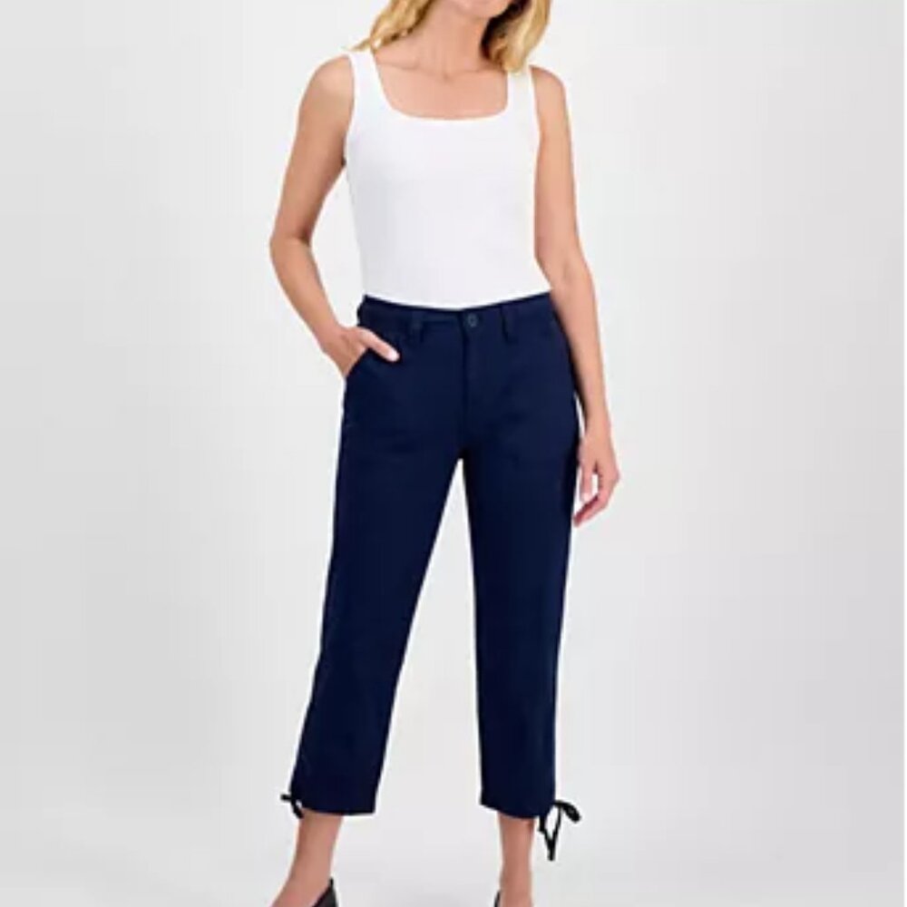 STYLE & CO Women's Cropped Utility Cargo Pants, 16 NWT